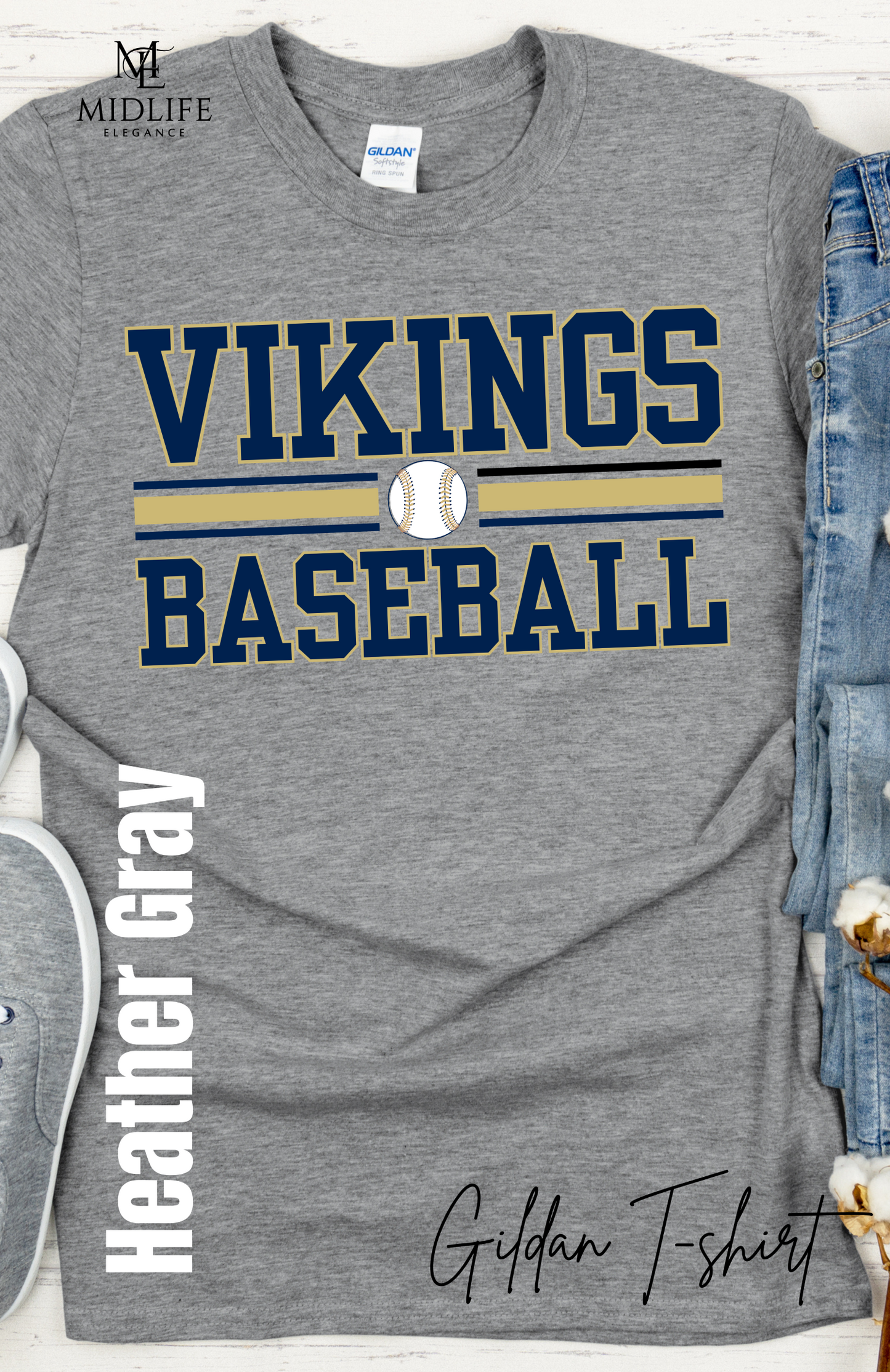 Youth and Adult Size OLFCS Blue And Gold Vikings Baseball/Softball Apparel