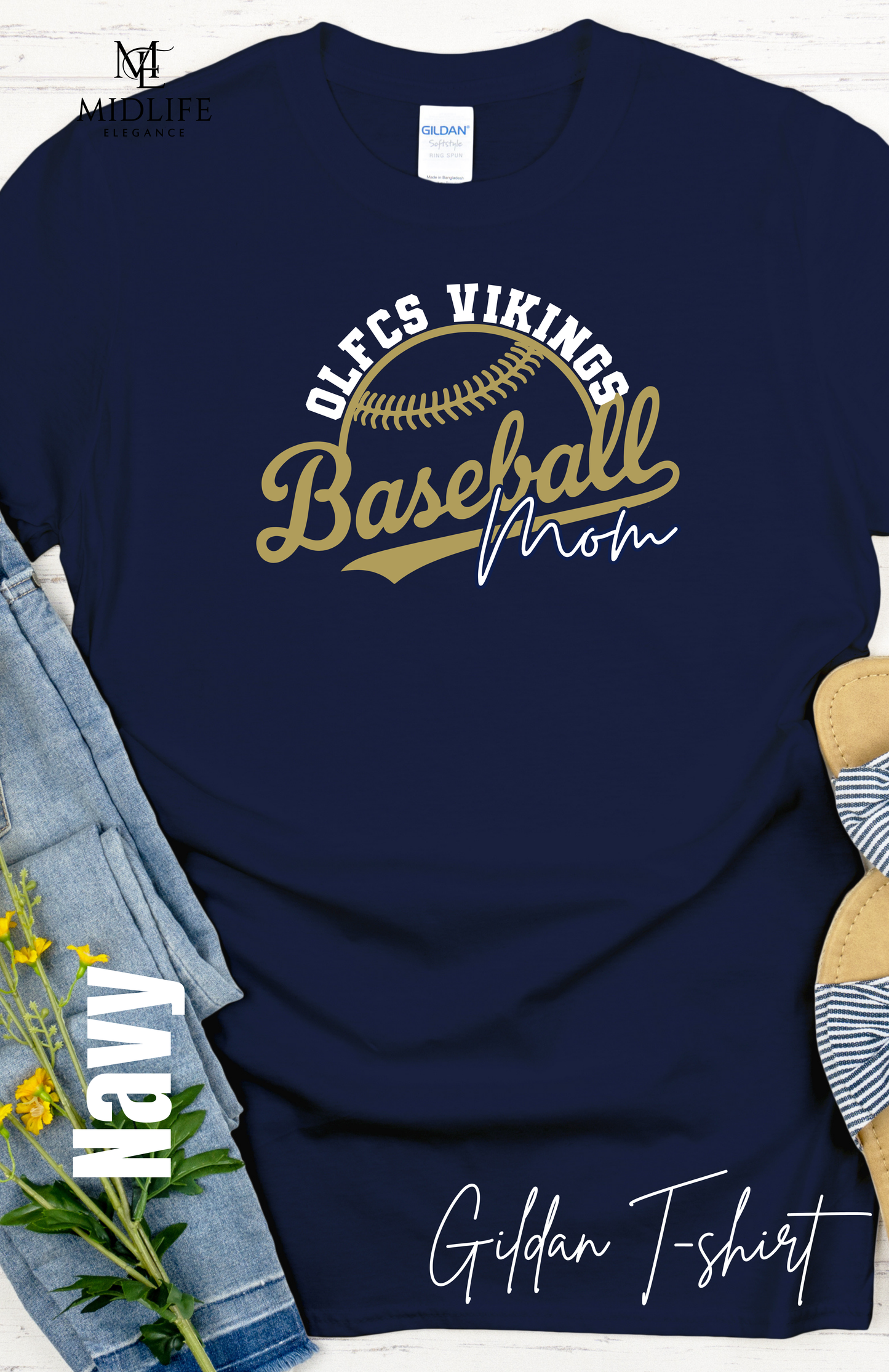 Youth and Adult Size OLFCS Vikings Baseball/Softball Mom Apparel