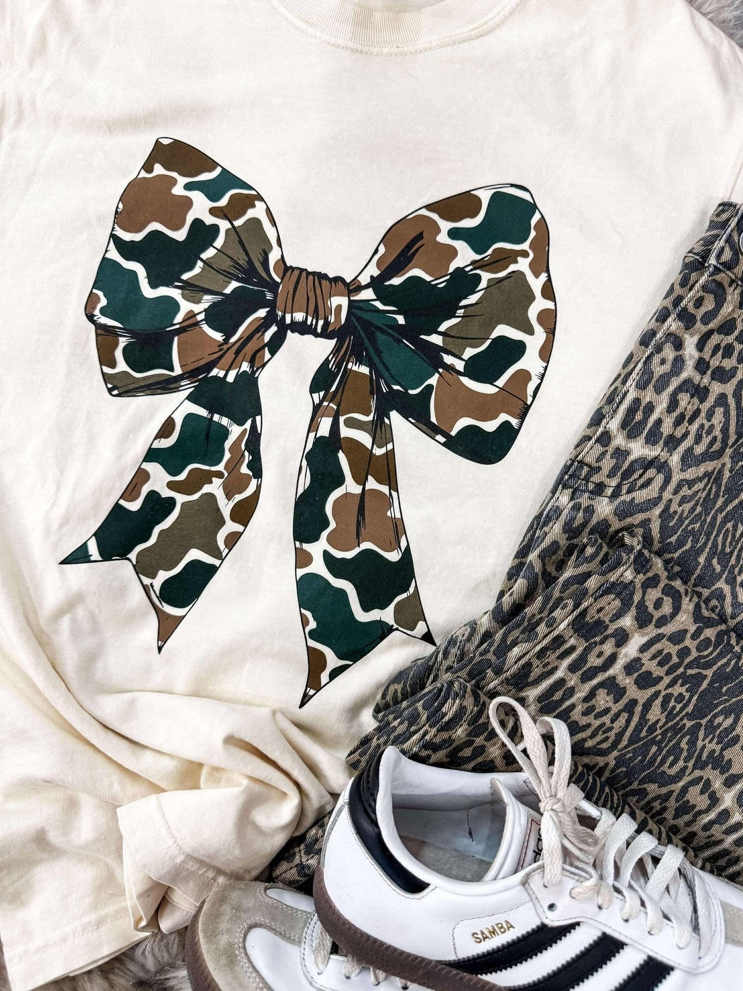 Coquette Camo Bow Dtf Tee
