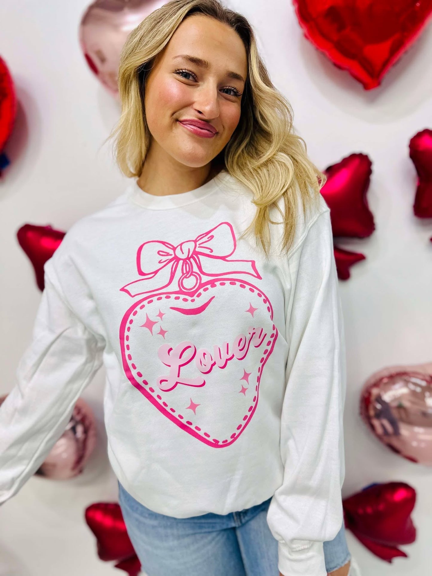 Lover Heart Charm DTF Sweatshirt