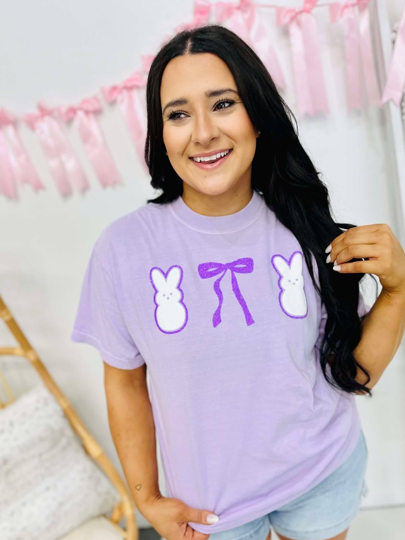 Peep Bow Trio Double Puff/Glitter Apparel