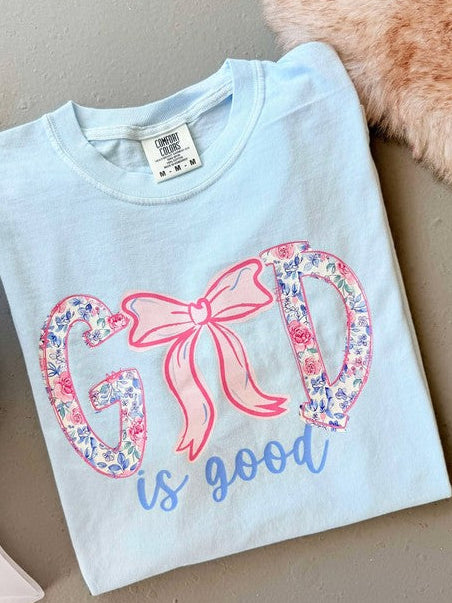 God is Good Floral Ribbon DTF Sweatshirt or Tee