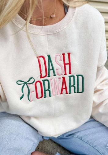 Holiday Season Bow Embroidery Sweatshirt