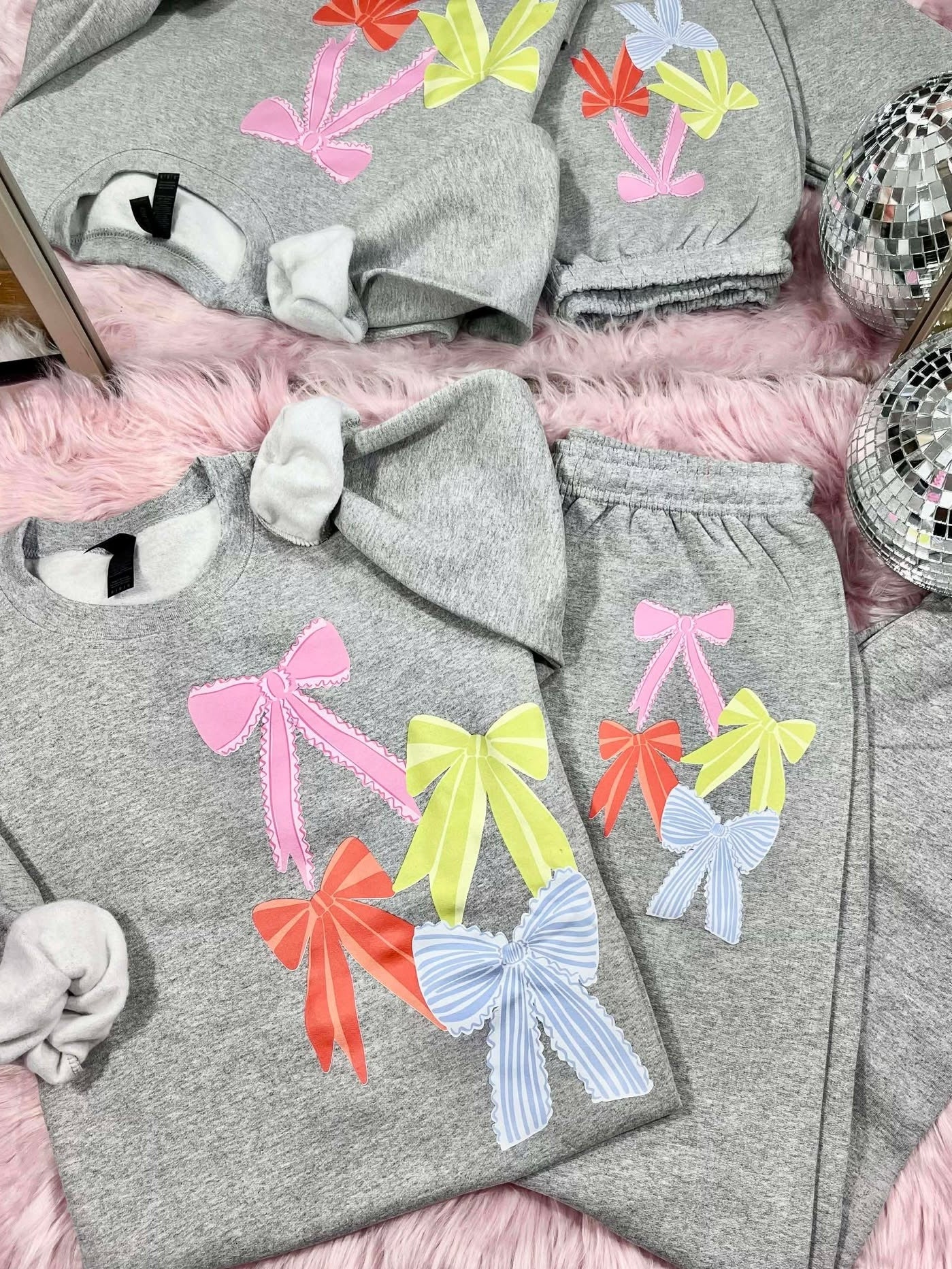 Colorful Assorted Bow DTF Sweat Set
