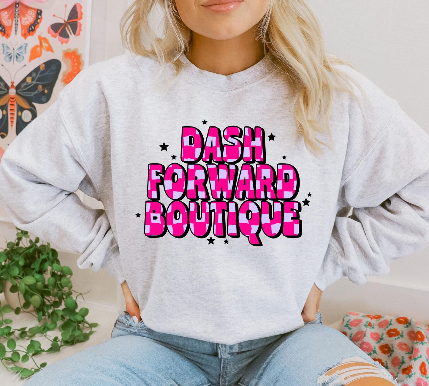 CUSTOM Retro Checkered Boutique DTF Design