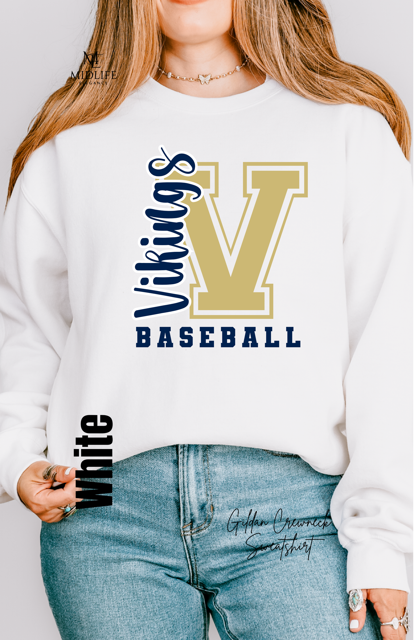 Youth and Adult Size OLFCS Vikings V Baseball/Softball Apparel
