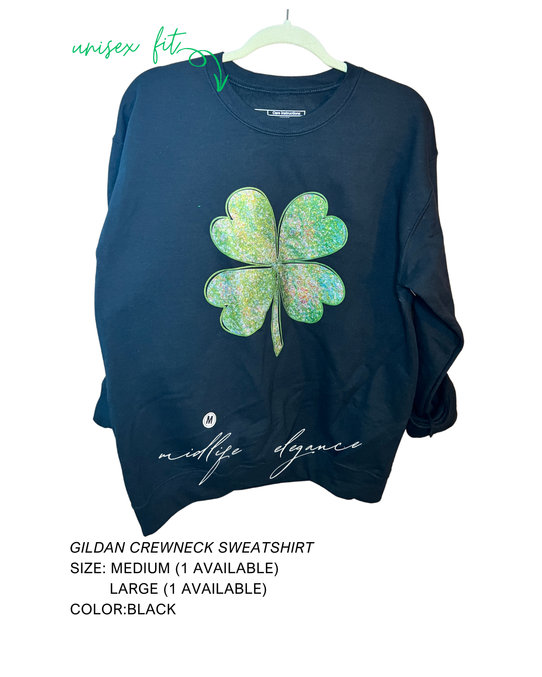 Lucky Sparkle Shamrock Crewneck