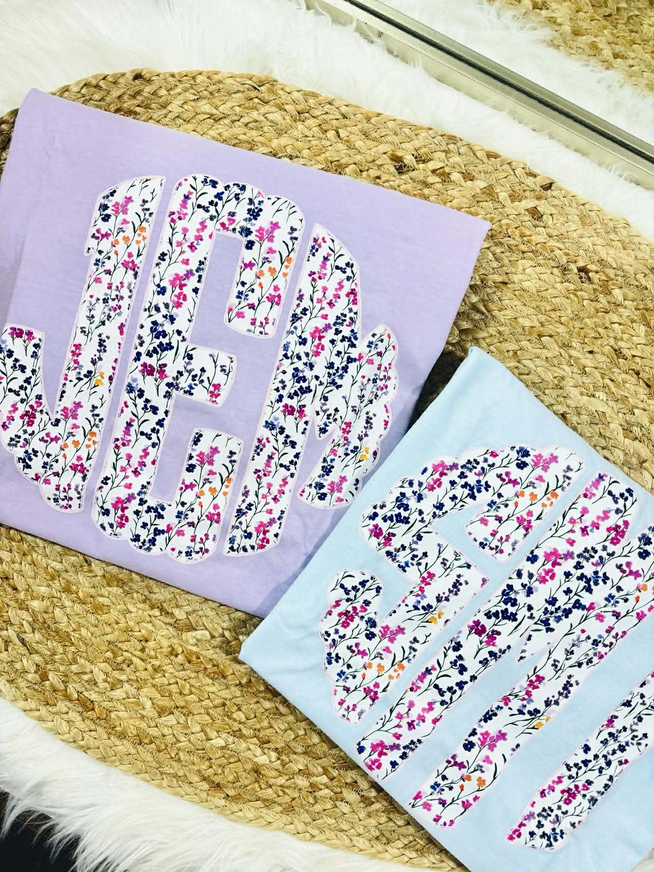 Tiny Flower Monogram DTF Design