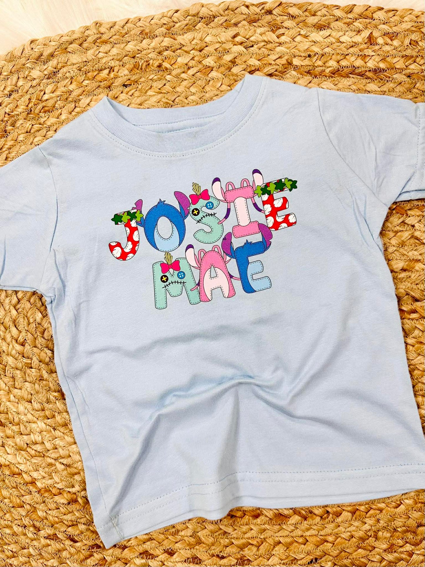 Hawaii Character Custom Kids Name DTF Tee