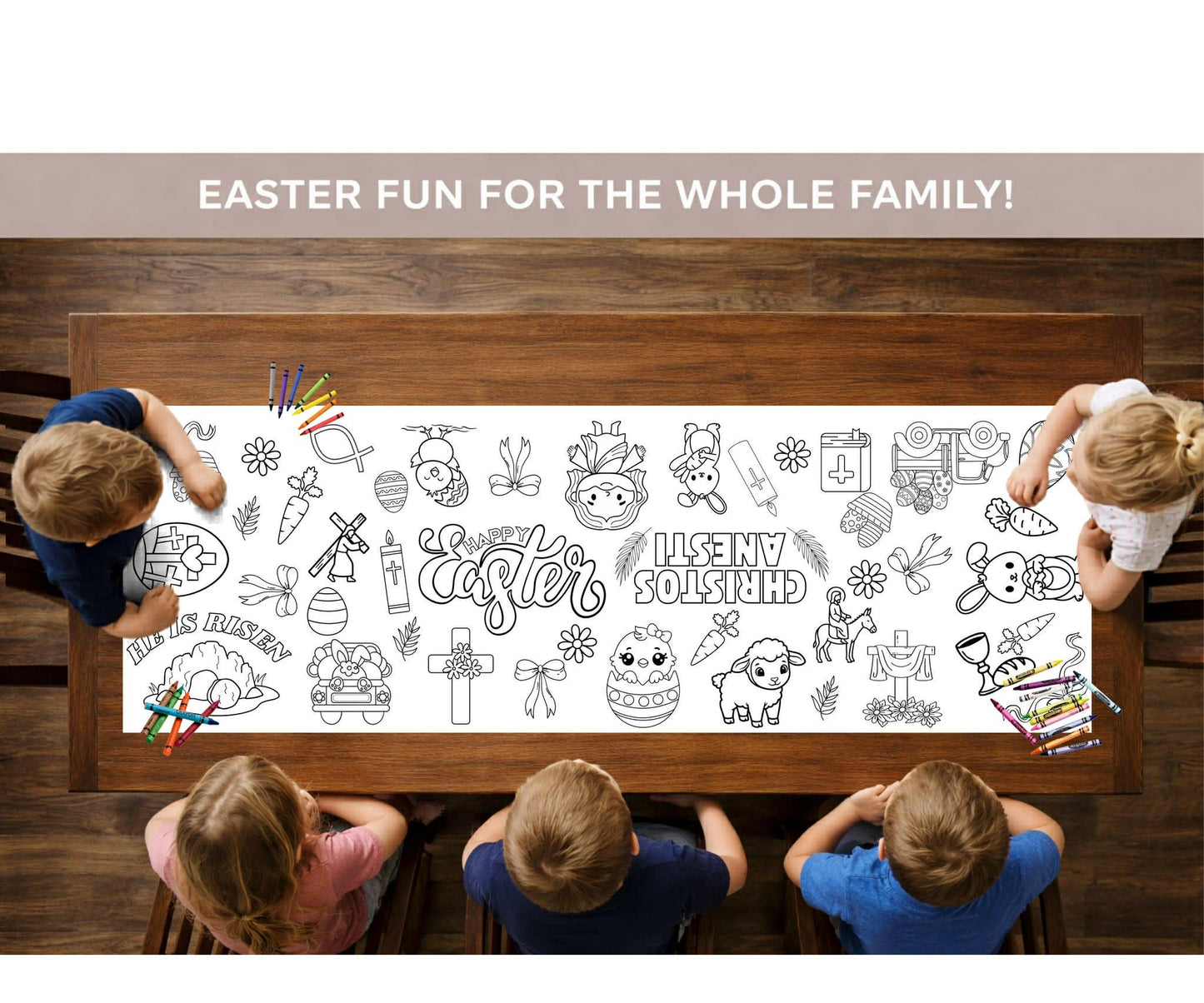 Custom Coloring Tablecloth | Personalized for Any Event | 2ft x 6ft