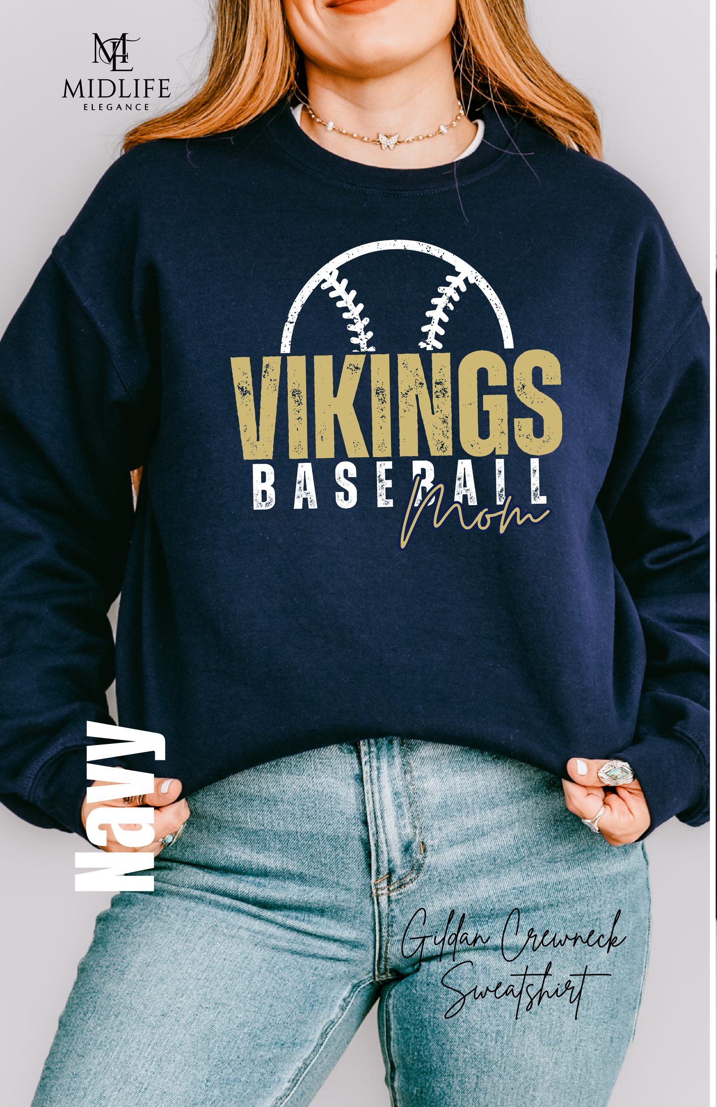 Youth and Adult Size OLFCS Vikings Baseball/Softball Mom Apparel