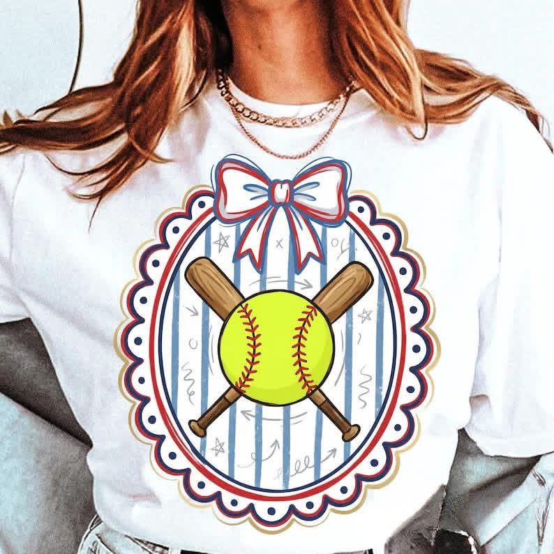 Baseball / Softball and Bat Frame DTF Design