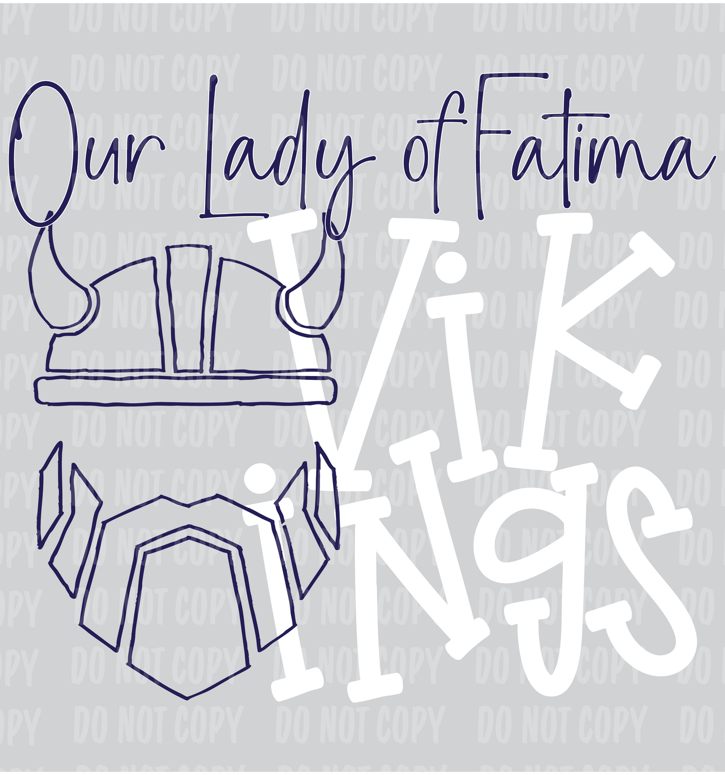 Adult Size OLFCS Vikings Spirit Helmet Tee