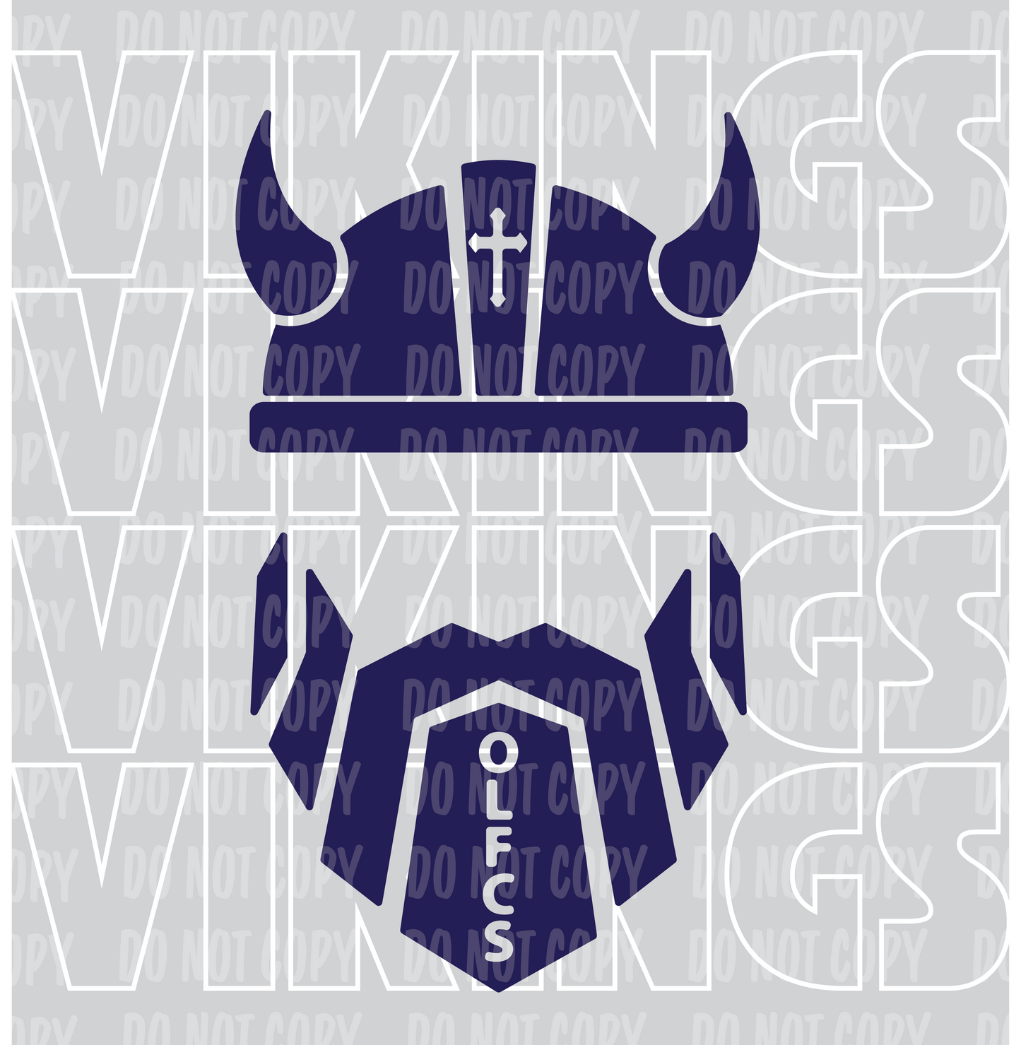 Adult Size OLFCS Viking Repeat Spirit Tee