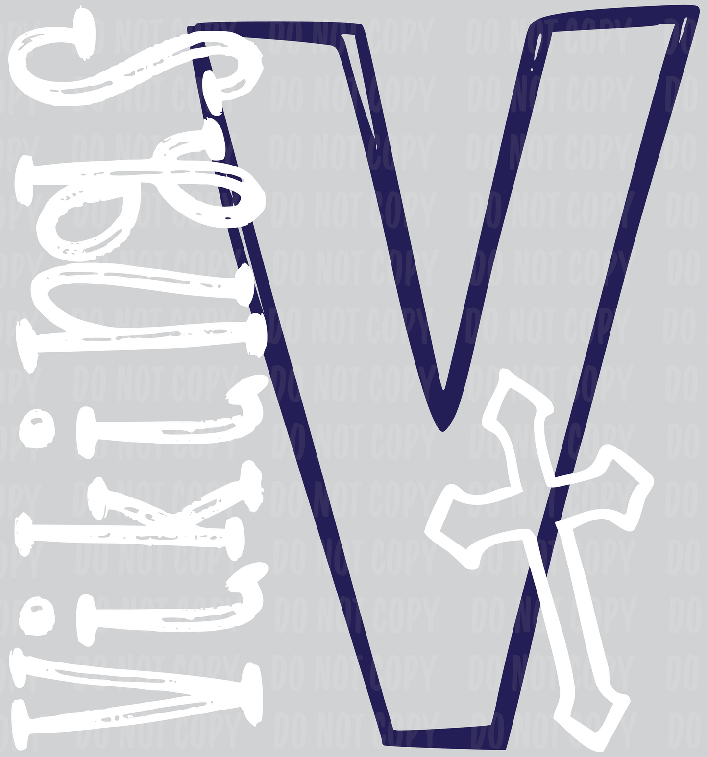 Adult Size OLFCS Vikings Varsity V Cross Tee