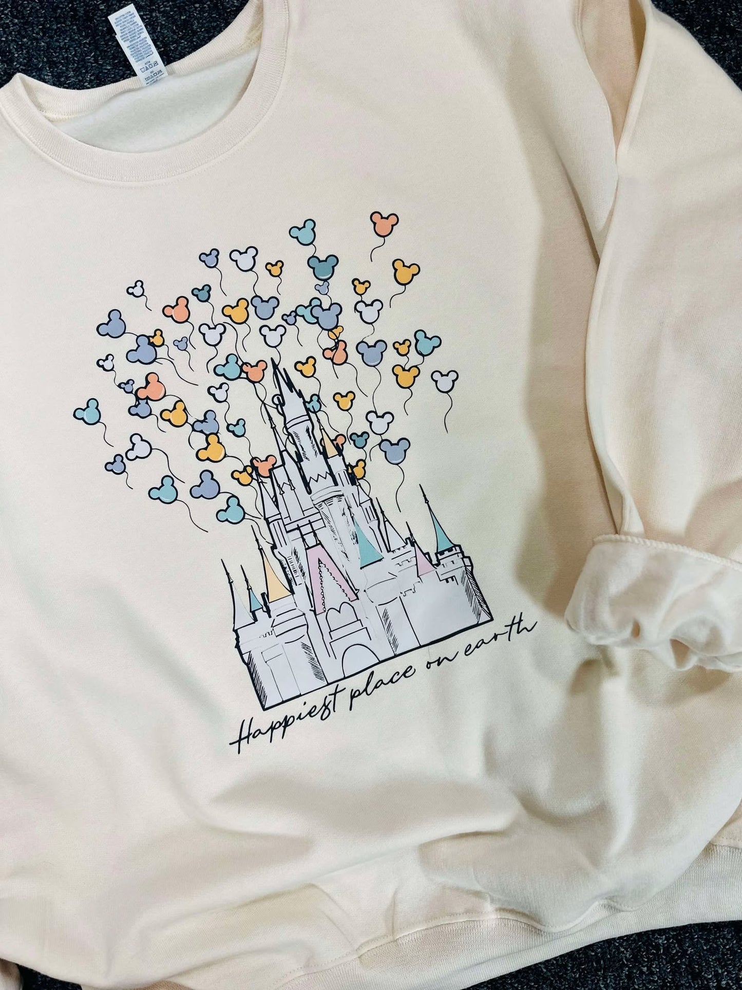 Balloon Castle DTF Graphic Top