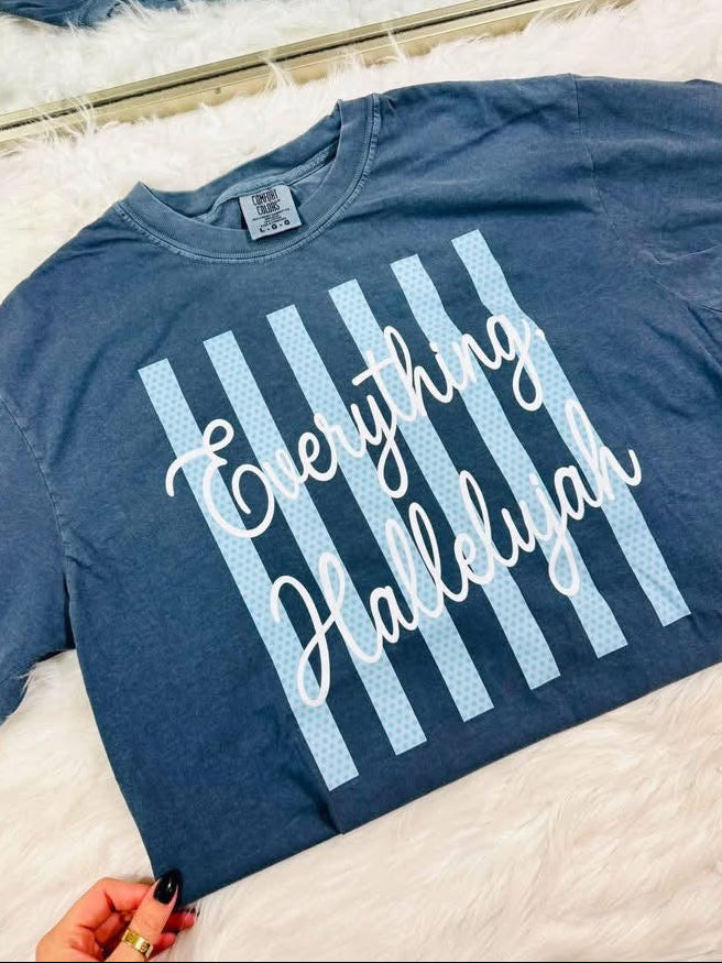 Everything Hallelujah Striped FAITH116 DTF