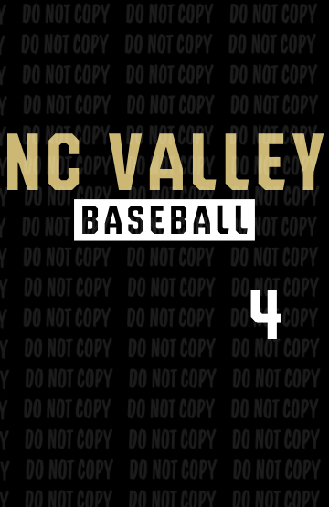 Design 4 - NC Valley Baseball Block Letter Box | Adult