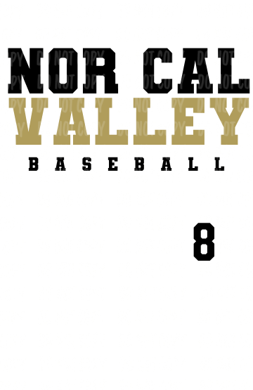 Design 8 - Nor Cal Valley Baseball Shadow | Adult