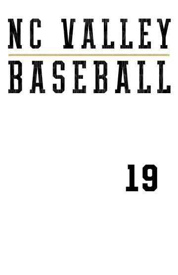 Design 19 - NC Valley Baseball Black Gold Bar | Youth