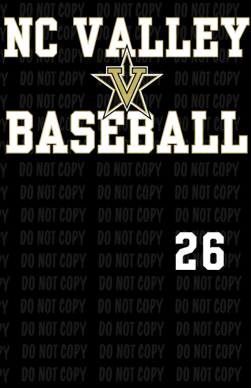 Design 26 - NC Valley Star Baseball White | Adult