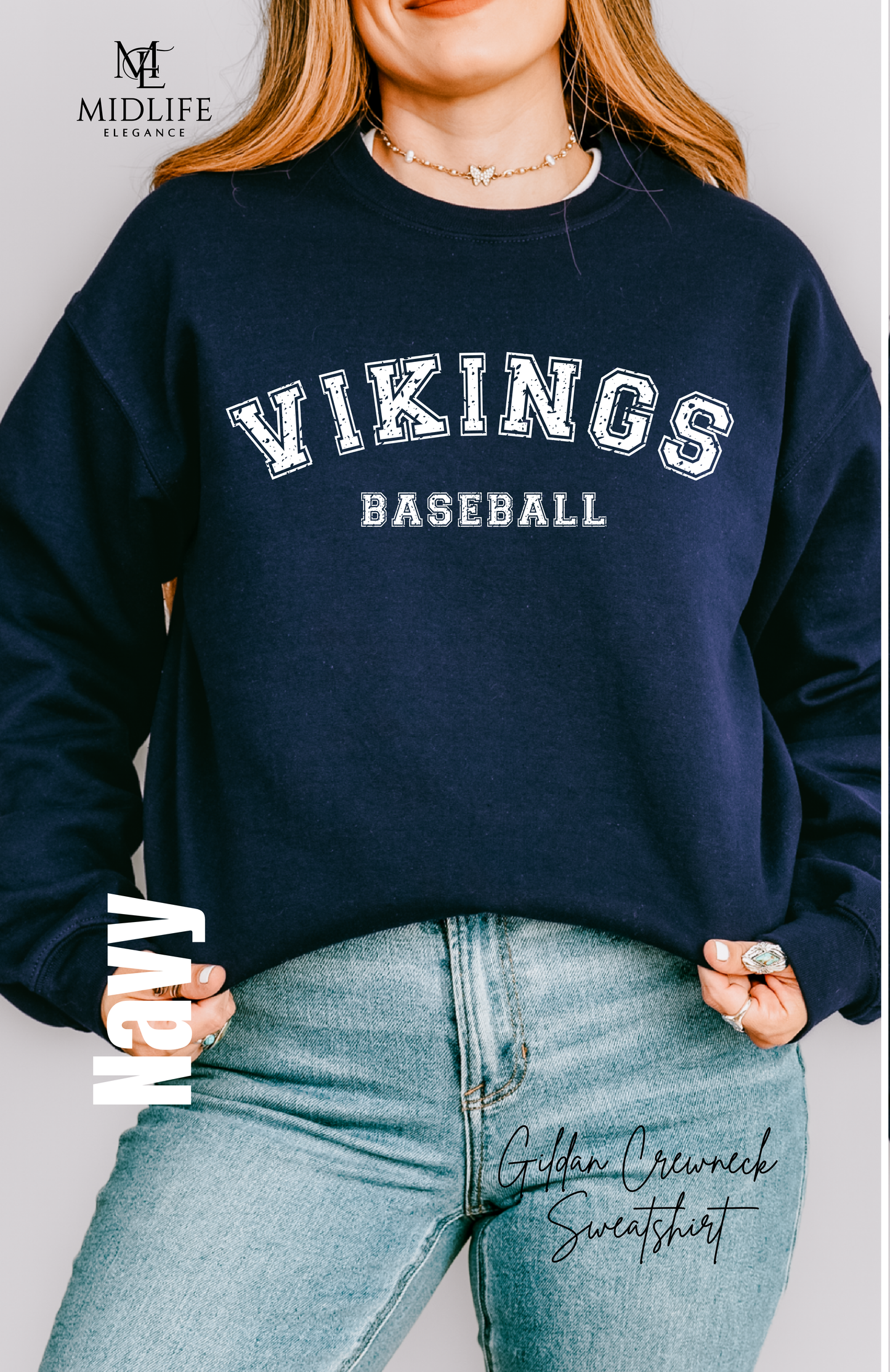 Youth and Adult Size OLFCS White Vikings Baseball/Softball Apparel