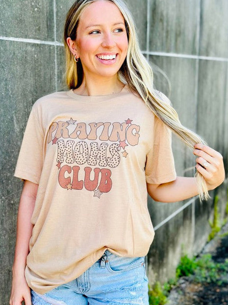 Praying Moms Club neutral Star Tee