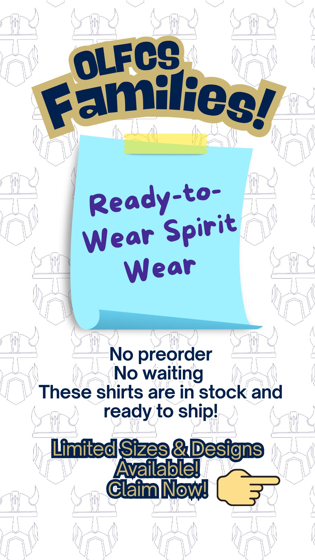 Adult Size OLFCS Viking Mascot Shield Tee