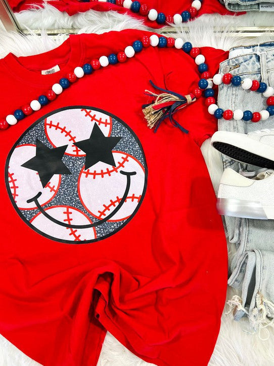 Star Eye Happy Baseball Top