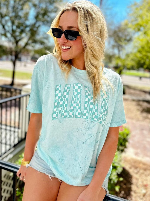 Custom Distressed Checkered DTF Tee