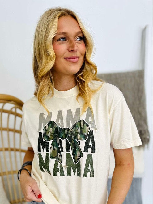 Mama Camo Coquette Bow DTF