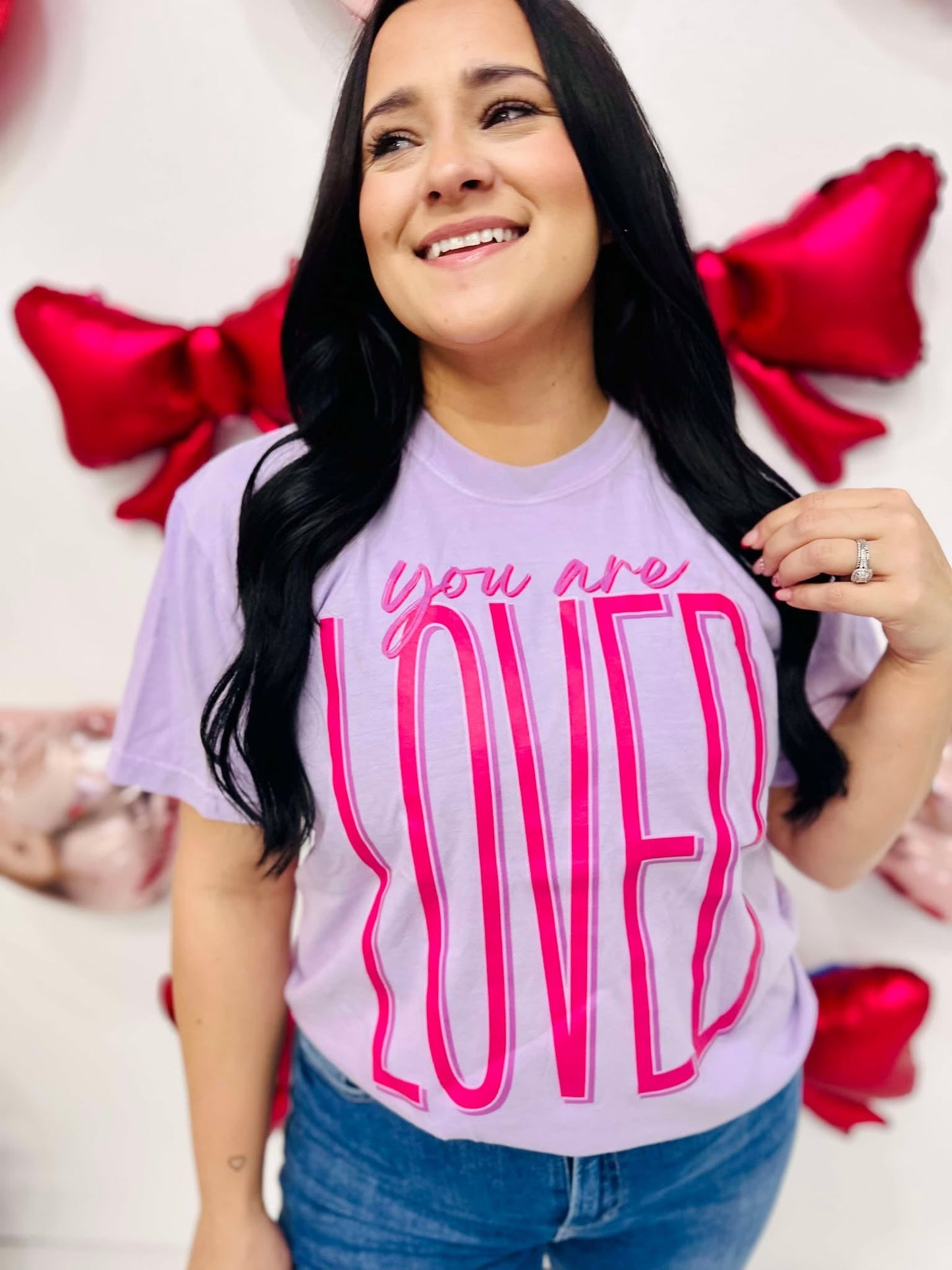 You Are Loved Tall Valentine's DTF Tee
