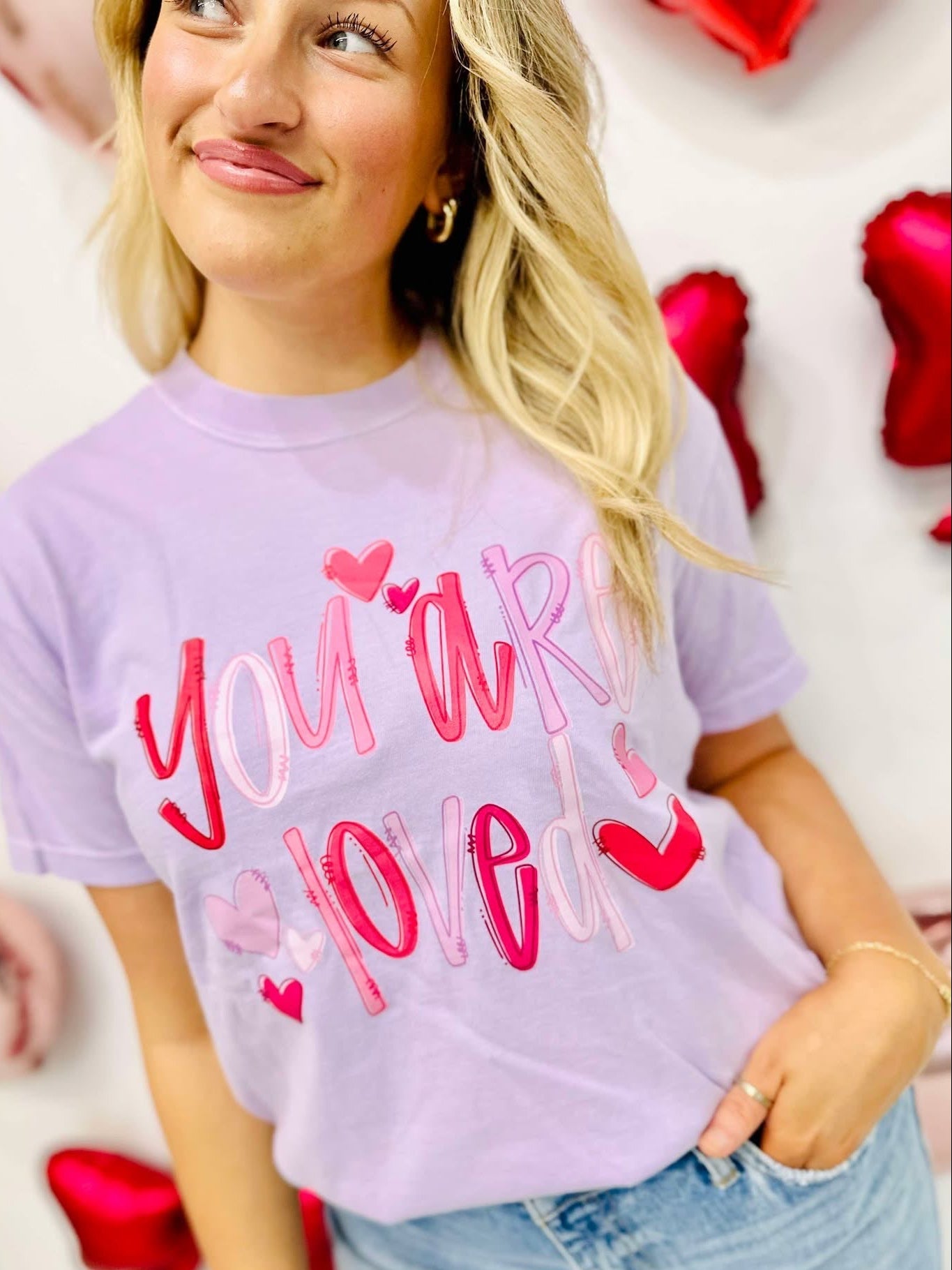 You're Loved Doodle Valentine's DTF Tee