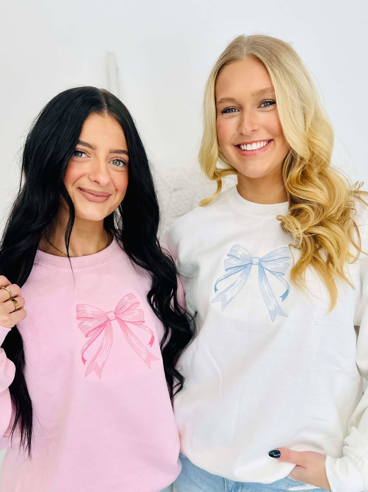 Coquette Embroidered Bow Sweatshirt