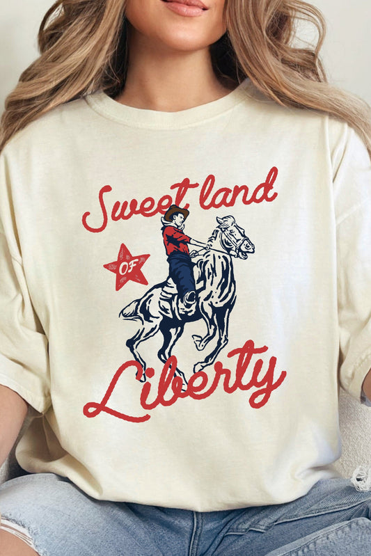 Sweet Land Of Liberty Cowboy Graphic Tee