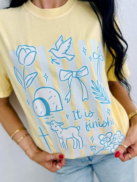 It Is Finished Pastel DTF Apparel