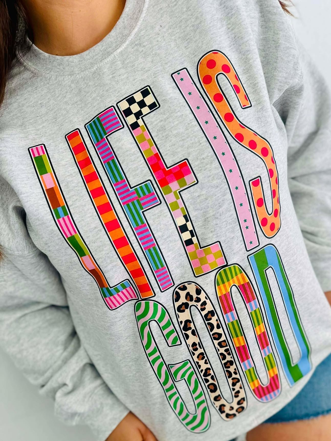 Life Is Good Funky Oversized DTF Graphic Apparel