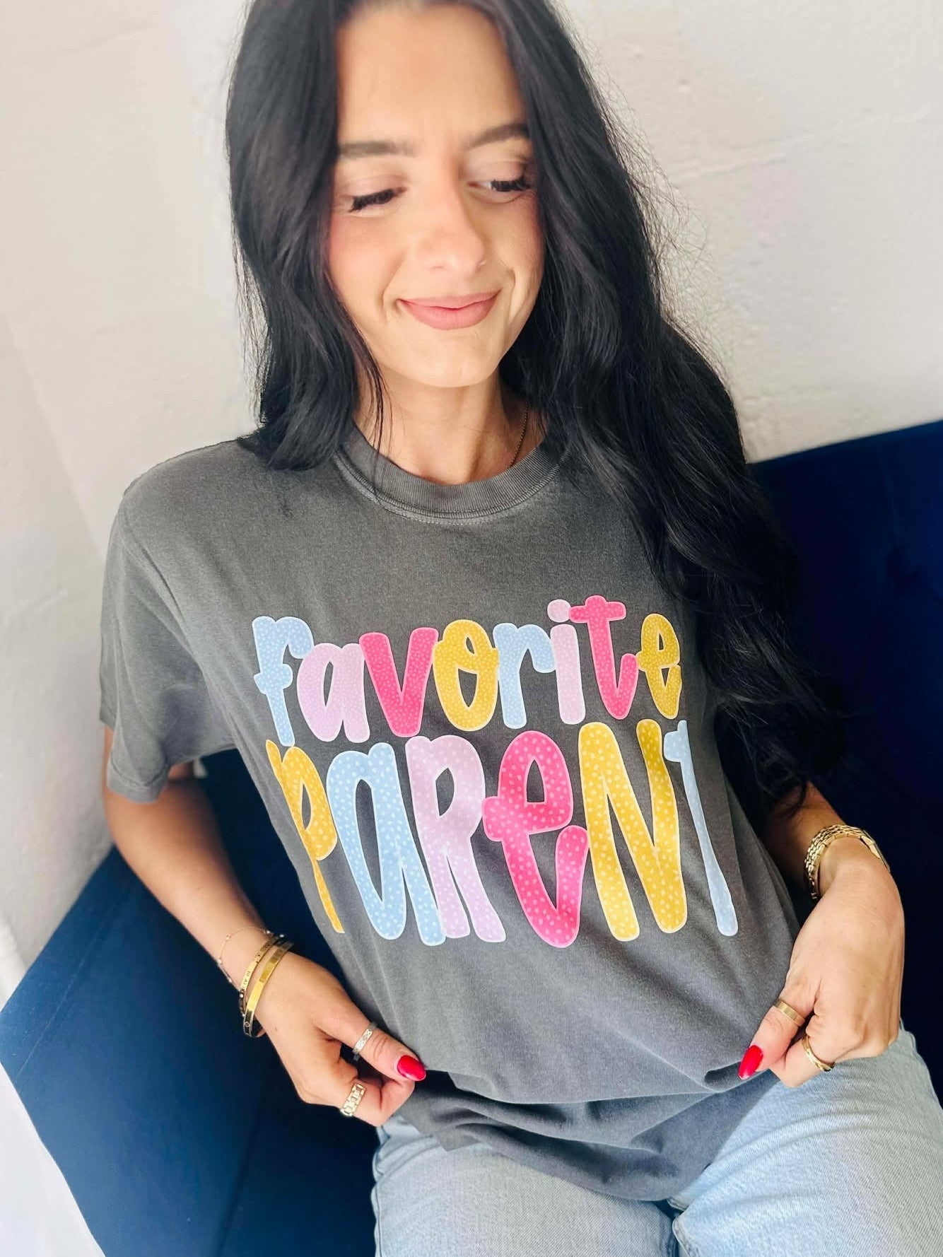 Favorite Parent Colorful DTF Top