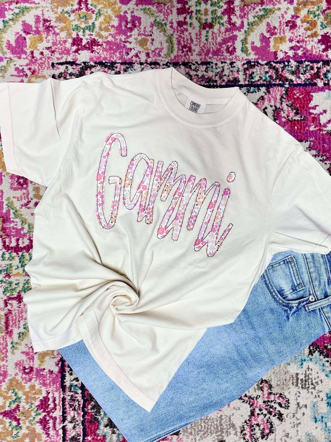 Custom Spring Cursive Floral DTF Graphic Design