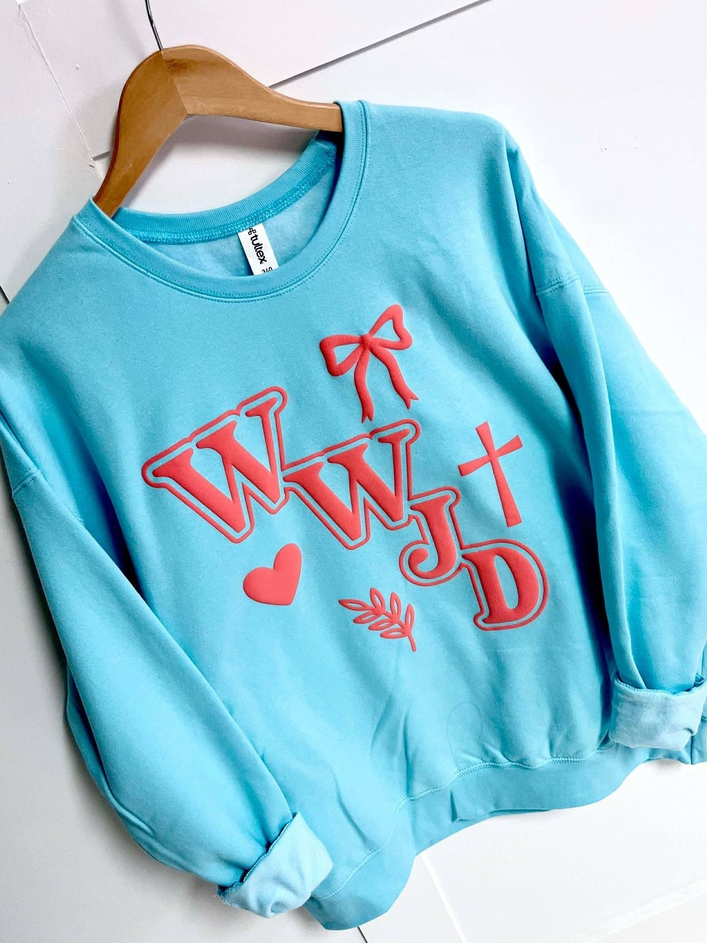 WWJD Trinkets Puff Vinyl Sweatshirt