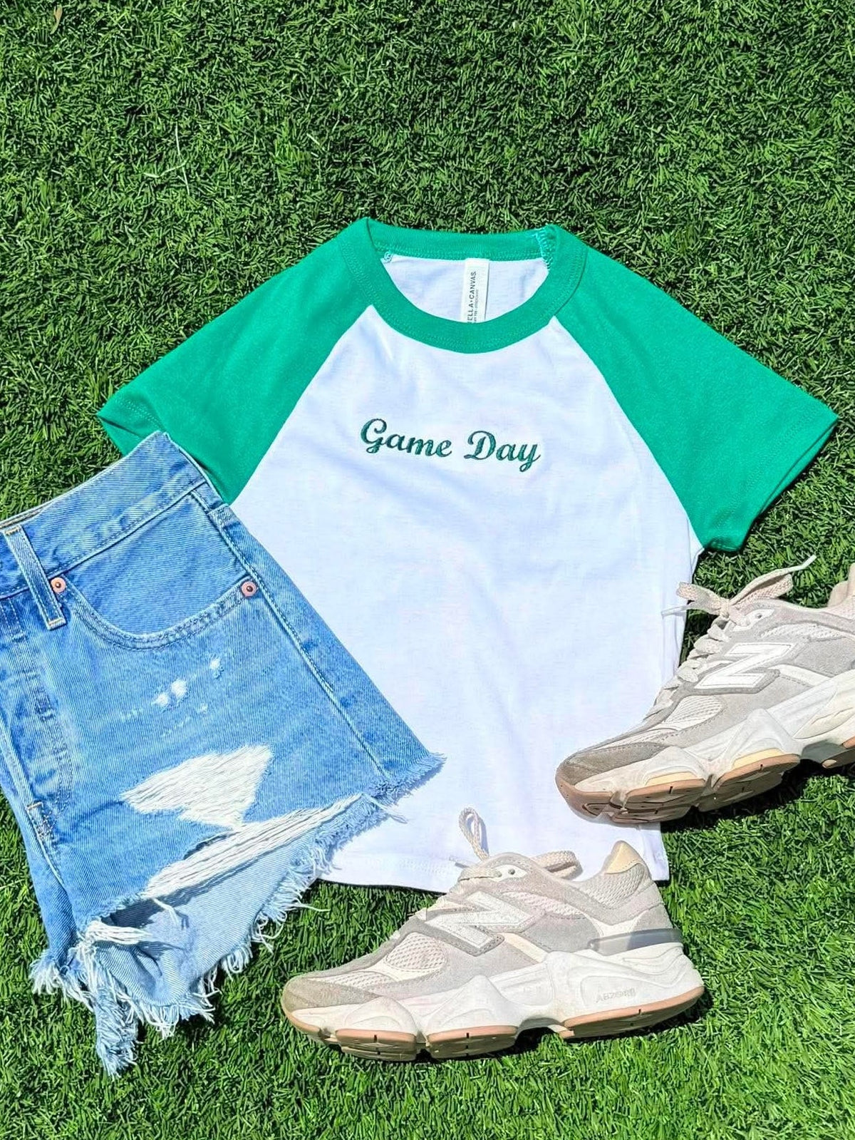 Custom Embroidery GAME116 Raglan Baby Tee