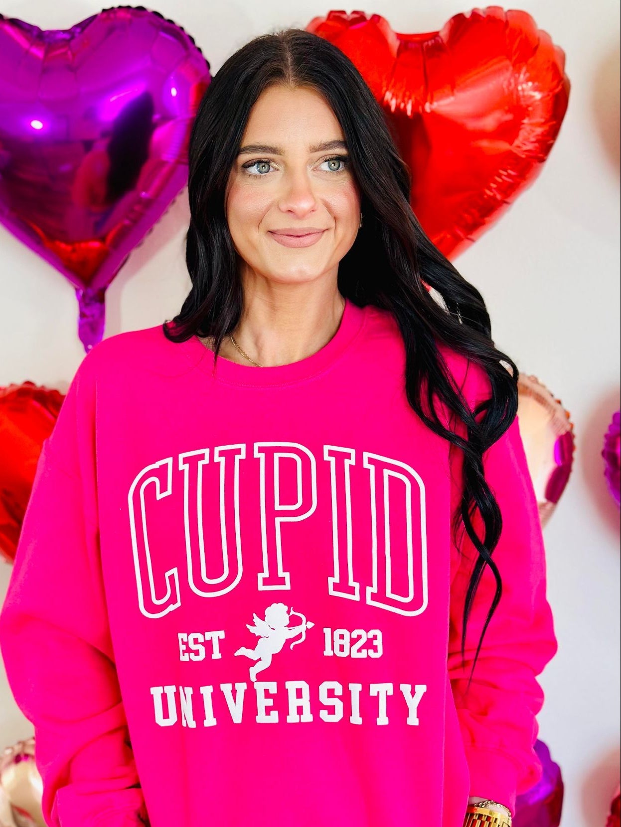 Cupid University Varsity Hollow Puff Sweatshirt