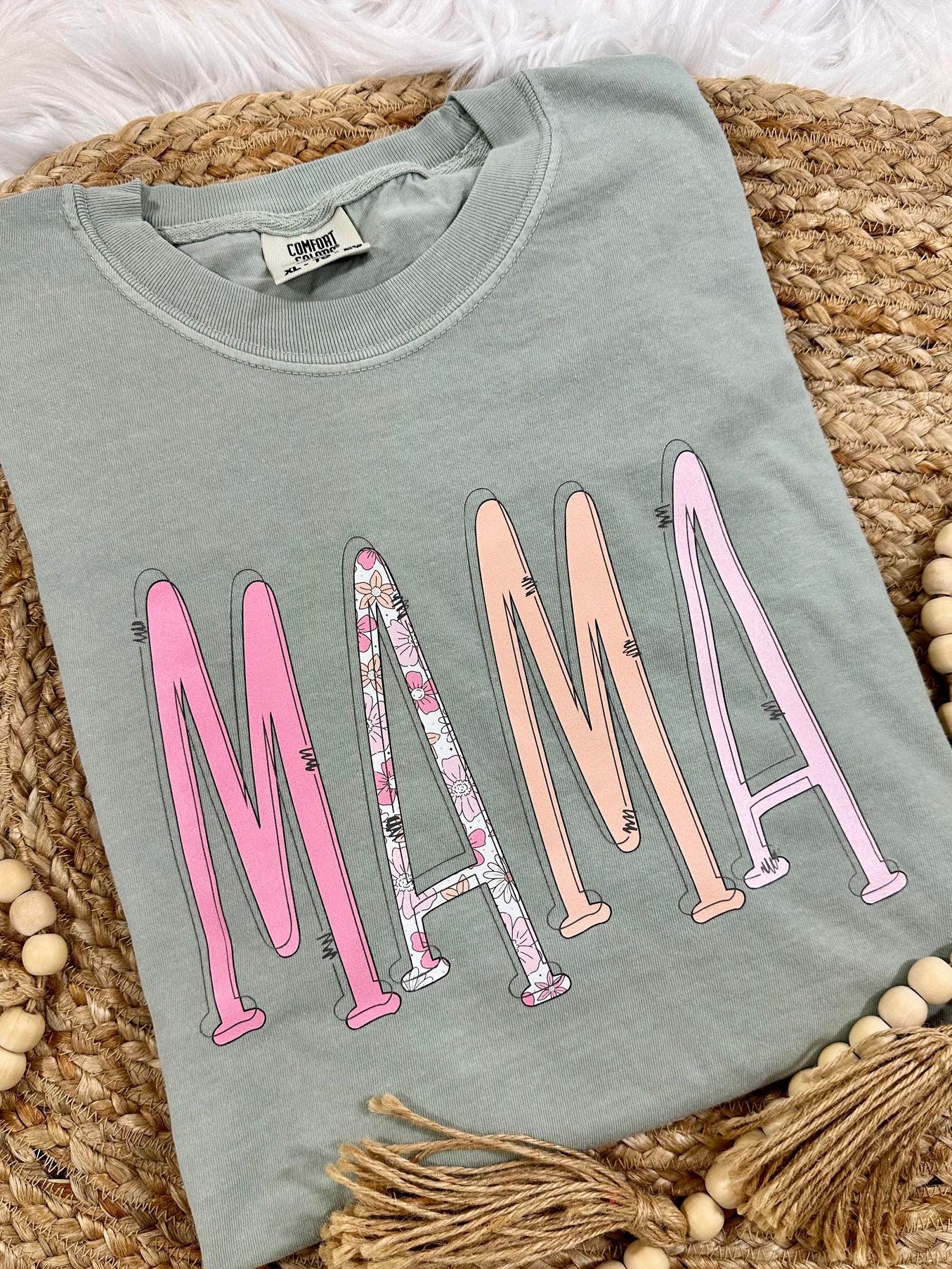Custom Floral Stripe Title DTF Top