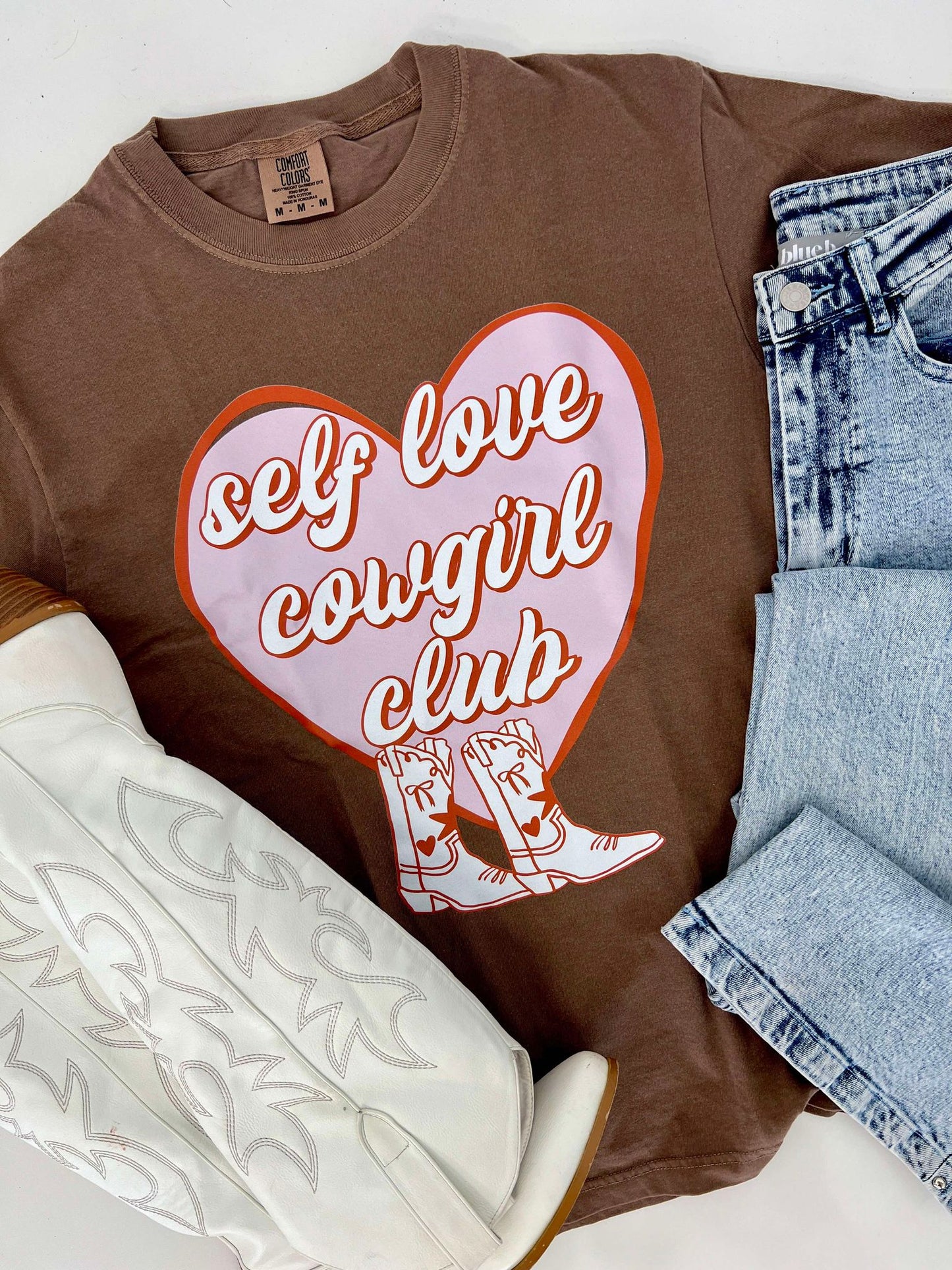 Self Love Cowgirl Club Western Heart DTF Tee