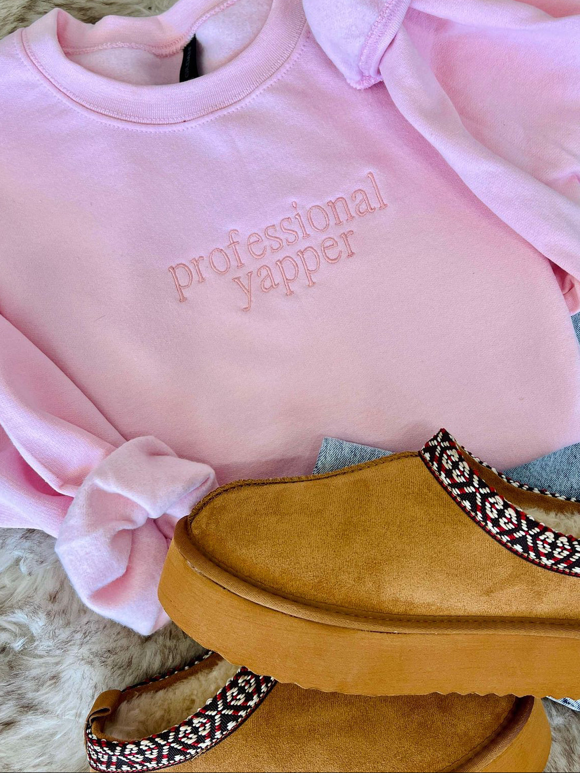 Professional Yapper Embroidered Sweatshirt