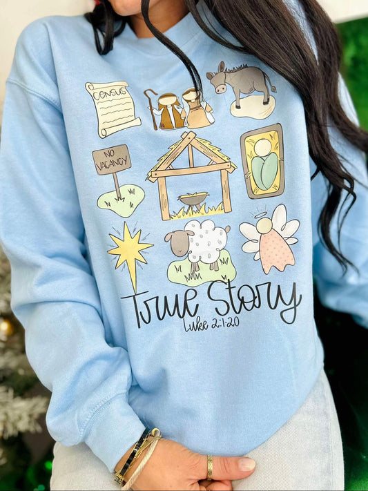 True Story Collage Manger DTF Sweatshirt