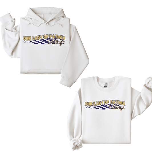 Adult Size OLFCS Vikings Checkered Spirit Sweatshirt