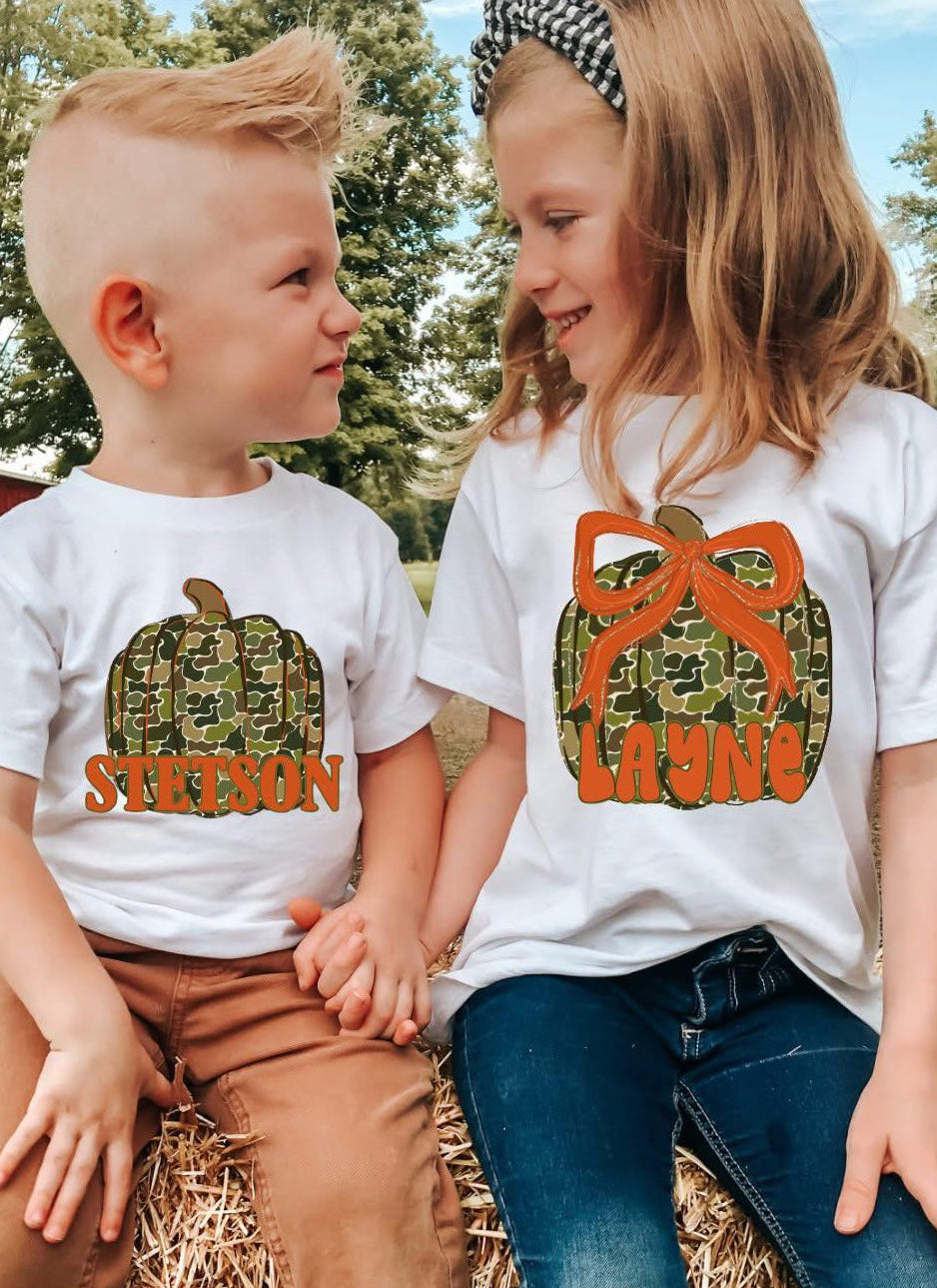 Custom Kids Camo Pumpkins
