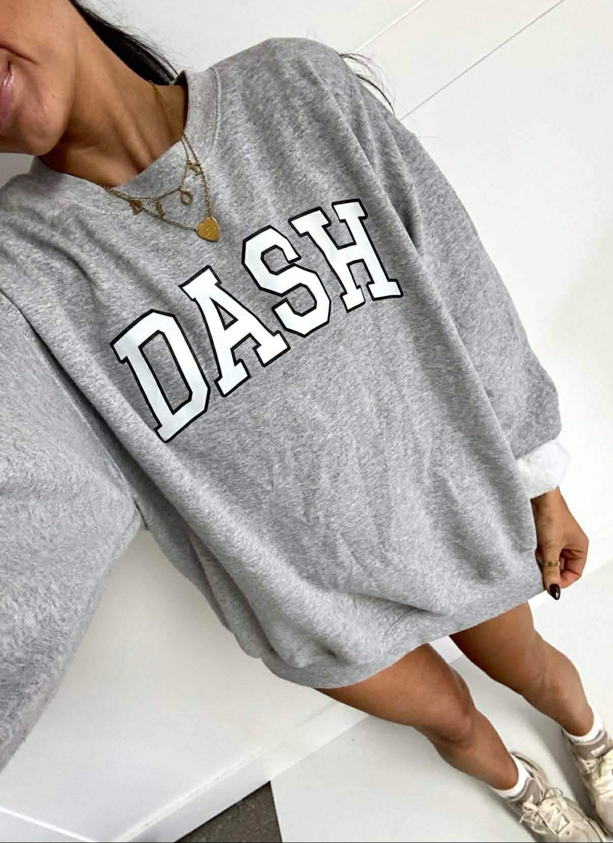 Iconic Oversized Varsity DTF Graphic Sweatshirt