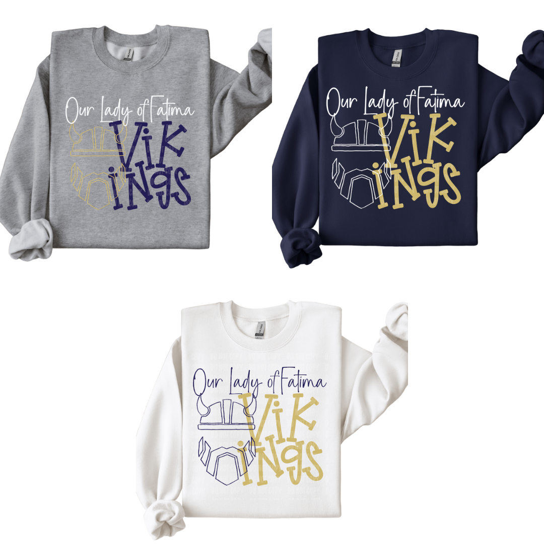 Adult Size  OLFCS Vikings Spirit Helmet Sweatshirt
